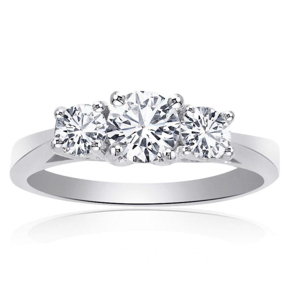 0.85 Ct. tw. Diamond Three Stone Engagement Ring